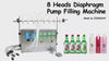 ZONESUN elétrica bomba de controle digital máquina de enchimento líquido 3-4000ml para perfume líquido suco de água óleo essencial com 10 cabeças