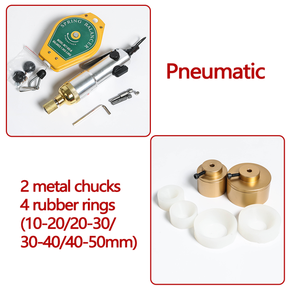 ZONESUN Electric Pneumatic Manual Capping Machine Set - Pneumatic Machine / 10-50mm / Pneumatic
