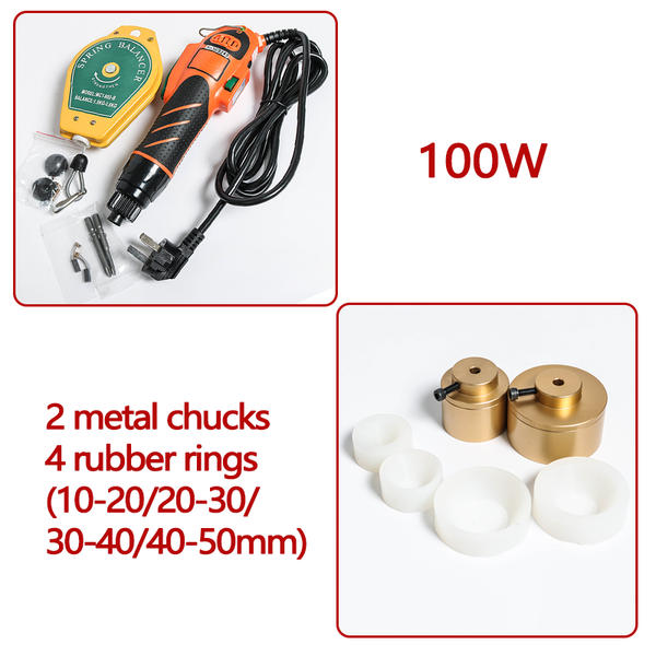 ZONESUN Electric Pneumatic Manual Capping Machine Set - 100W Machine / 10-50mm / 110V - 100W Machine / 10-50mm / 220V