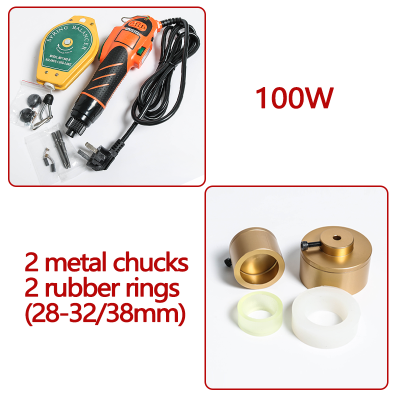 ZONESUN Electric Pneumatic Manual Capping Machine Set - 100W Machine / 28-38mm / 110V - 100W Machine / 28-38mm / 220V