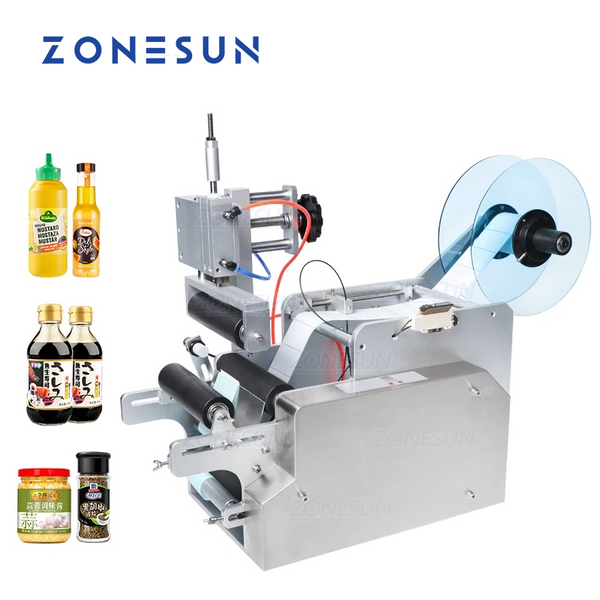 ZONESUN TB-80 Semi-automatic Round Bottle Labeling Machine