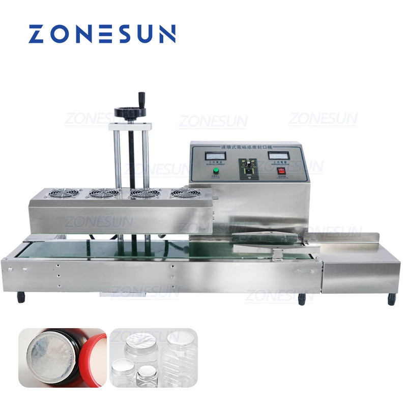 ZONESUN ZS-FK6000A 15-80mm Air Cooled Continuous Electromagnetic Induction Sealing Machine