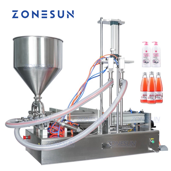 ZONESUN ZS-GTD2 1000-5000ml 2 Boquillas de buceo Máquina de llenado de pasta