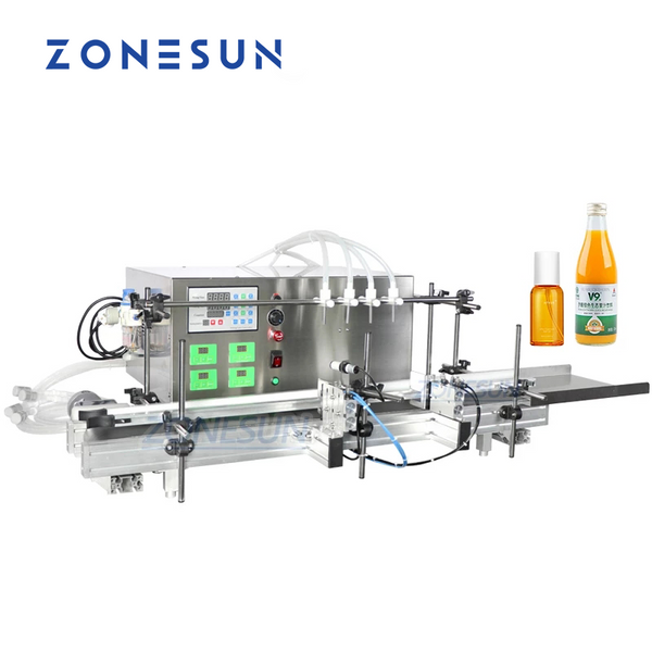 ZONESUN ZS-DTPP4F Desktop 4 Nozzles Automatic Peristaltic Pump Liquid Filling Machine