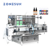 ZONESUN ZS-DTPP4C 4 Heads Peristaltic Pump Liquid Filling Machine With Conveyor