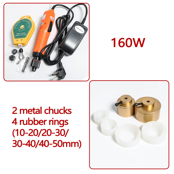 ZONESUN Electric Pneumatic Manual Capping Machine Set - 160W Machine / 10-50mm / 110V - 160W Machine / 10-50mm / 220V