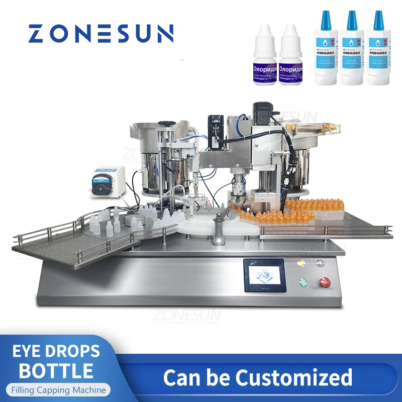 ZONESUN Custom Rotary Peristaltic Pump Liquid Filling Capping Machine