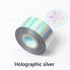ZONESUN 3/4/5cm Hot Stamping Foil Paper - Holographic Silver / 3cm - Holographic Silver / 4cm - Holographic Silver / 5cm