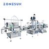 ZONESUN ZS-FAL180C2 Desktop 4 Nozzles Liquid Filling Capping And Positioning Round Bottle Labeling Machine