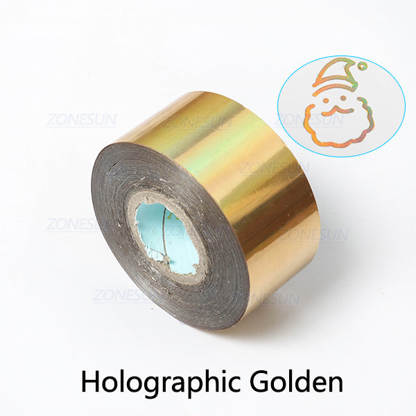 ZONESUN 3/4/5cm Hot Stamping Foil Paper - Holographic Golden / 3cm - Holographic Golden / 4cm - Holographic Golden / 5cm