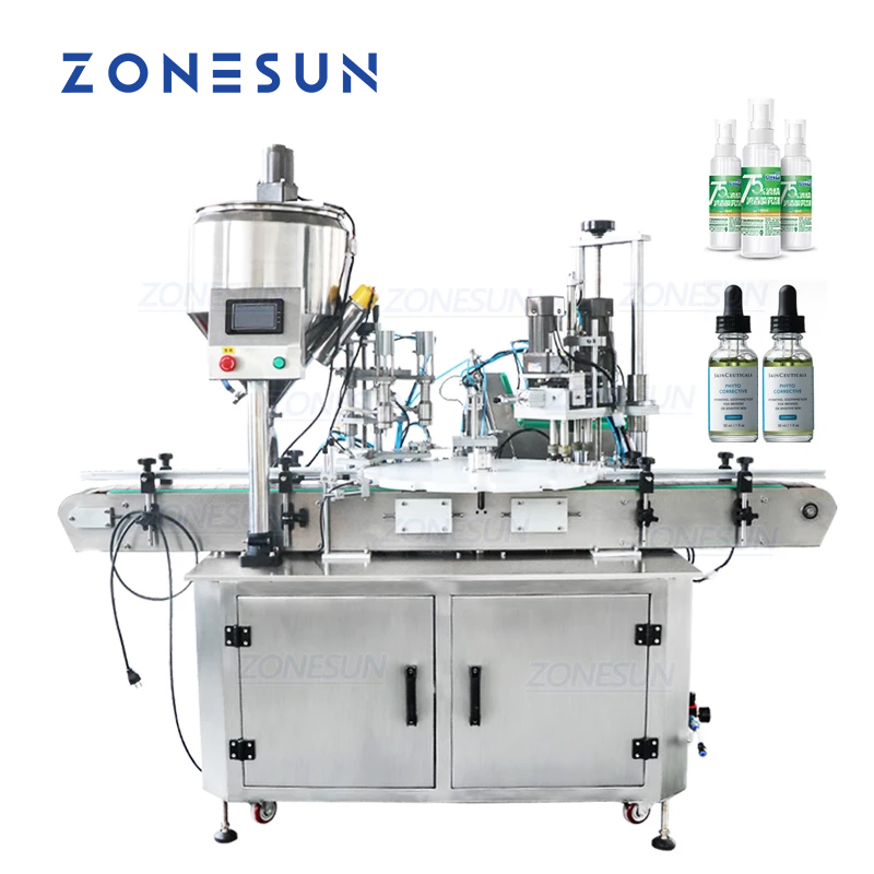 ZONESUN ZS-AFC3 Custom Full Automatic Small Vial Liquid Filling And Capping Machine