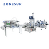 ZONESUN ZS-FAL180 Tabletop 4Nozzles Liquid Filling Capping Labeling Machine With Date Coder