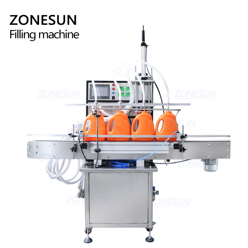ZONESUN ZS-VTDP40 4 Heads Big Flow Diaphragm Pump Liquid Filling Machine