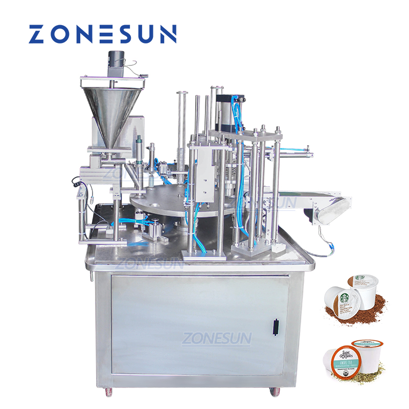 ZONESUN ZS-GF900C Automatic Pneumatic Powder Filling Cup Sealing Machine