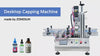 ZONESUN ZS-XG1860 Máquina de tamponamento de garrafa de plástico de vidro pulverizador automático de mesa E parafuso de tampa de frasco de suco
