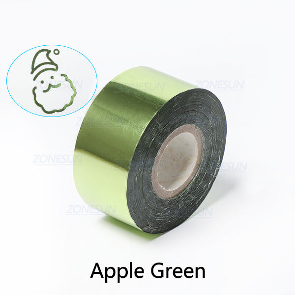 ZONESUN 3/4/5cm Hot Stamping Foil Paper - Apple Green / 3cm - Apple Green / 4cm - Apple Green / 5cm