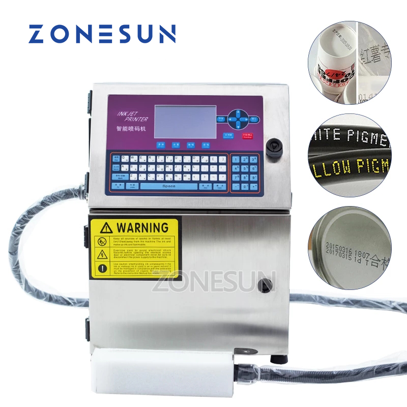 ZONESUN Digital Metal Batch Number Ink jet Code Printing Machine