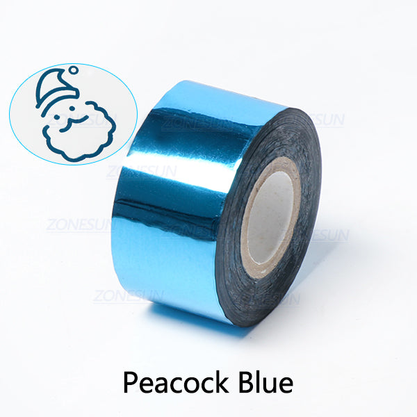 ZONESUN 3/4/5cm Hot Stamping Foil Paper - Peacock Blue / 3cm - Peacock Blue / 4cm - Peacock Blue / 5cm