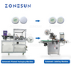 ZONESUN Automatic Pleated Wrapping And Flat Labeling Machine