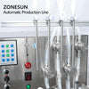 ZONESUN ZS-FAL180S Tabletop 4 Diving Heads Liquid Filling Capping Sealing Production Line