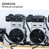ZONESUN ZS-AC160L Powerful Pure Copper Piston Type Mute Oil-Free Air Compressor