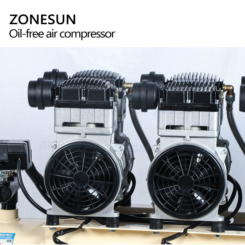 ZONESUN ZS-AC160L Powerful Pure Copper Piston Type Mute Oil-Free Air Compressor