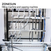 ZONESUN 6 Head Liquid Filling And Cork Pressing Capping Machine With Dust Cover