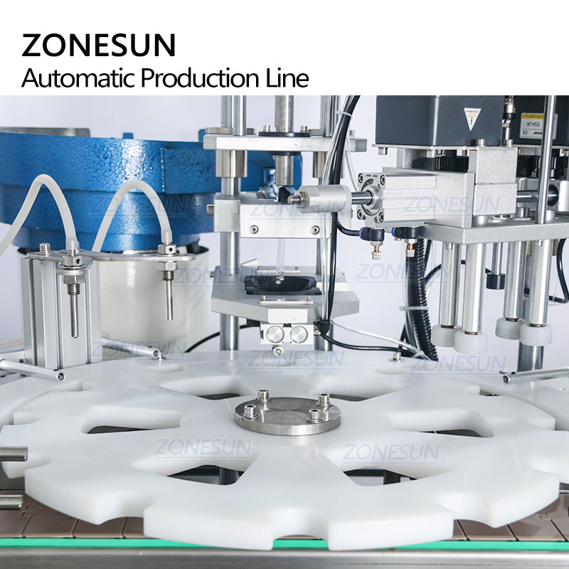 ZONESUN ZS-FAL180A8 Full Automatic Magnetic Pump Liquid Filling Capping and Labeling Machine