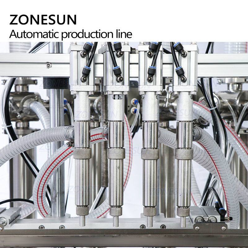 ZONESUN ZS-FAL180A7 Paste Liquid Filling Capping Machine With Vibratory Cap Feeder