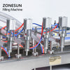 ZONESUN 4 Head Pneumatic Liquid Filling Machine Piston Filler