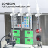 ZONESUN ZS-FAL180C5 Desktop 4 Nozzles Liquid Filling Capping And Labeling Machine With Vibratory Bowl