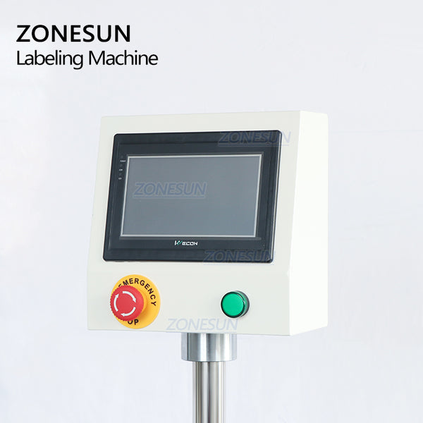 Etiquetadora automática de fondo de botella de superficie plana ZONESUN ZS-TB125