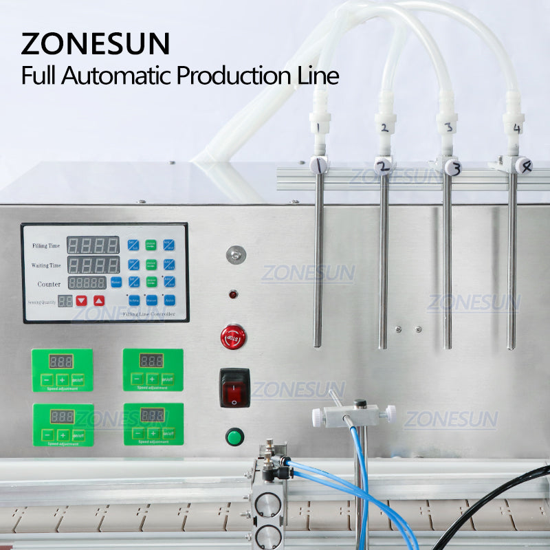 ZONESUN ZS-FAL180C7 Small U Shape Peristaltic Pump Liquid Filling Capping Labeling Machine