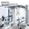 ZONESUN ZS-FAL180C9 Automatic Square Bottle Liquid Filling Capping And Double Sides Labeling Machine