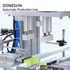 ZONESUN Custom 4 Heads Servo Liquid Filling Capping And Square Flat Labeling Machine