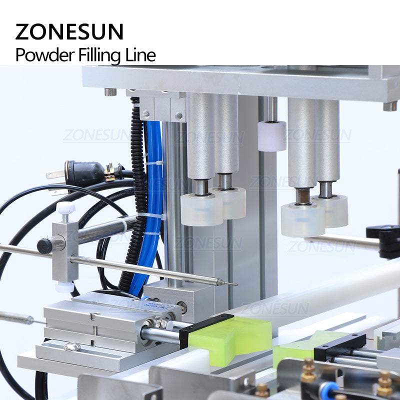 ZONESUN Powder Filling Capping Round Bottle Labeling Production Line