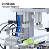 ZONESUN Powder Filling Capping Round Bottle Labeling Production Line