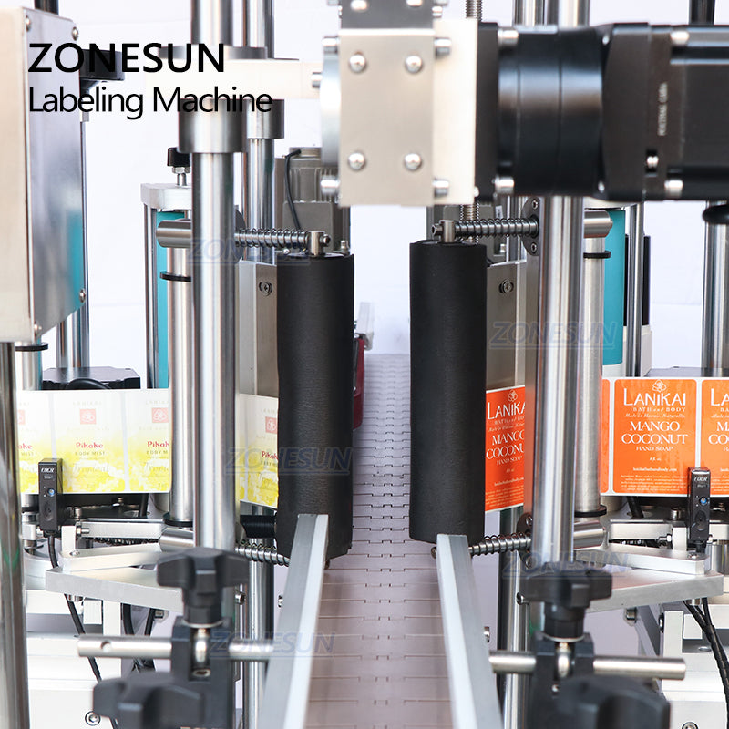 ZONESUN ZS-TB300V Custom Automatic Double Side Square Bottle Labeling Machine