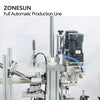 ZONESUN 4 Nozzles Liquid Filling Capping Round Bottle Labeling Machine With Cap Feeder