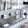 ZONESUN Desktop 4 Heads Liquid Filling Capping And Round Bottle Labeling Machine