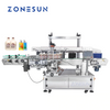 ZONESUN ZS-TB963 Double Side Round Square Bottle Labeling Machine For Normal Transparent Label