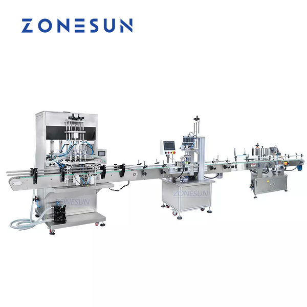 ZONESUN ZS-FAL180P6 Servo máquina llenadora, tapadora y etiquetadora de pasta líquida