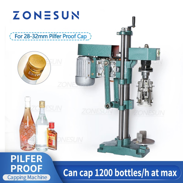 ZONESUN ROPP Cap Crimping Machine Soybean Sauce Wine Soda Water Bottle ...
