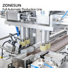 ZONESUN Fully Automatic 4 Heads Magnetic Pump Round Bottles Liquid Filling Capping Labeling Machine