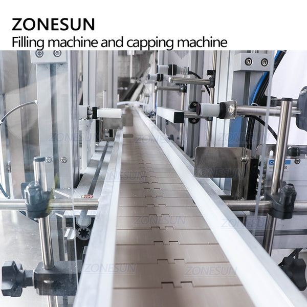 ZONESUN 6 Head Liquid Filling And Cork Pressing Capping Machine With Dust Cover