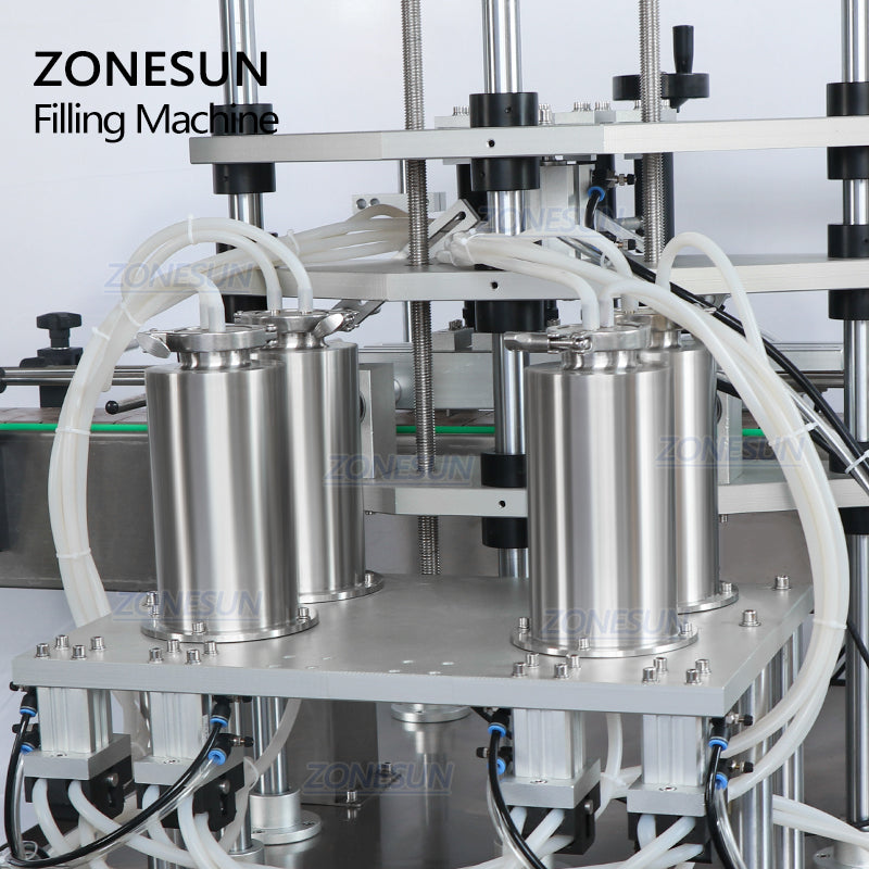 ZONESUN ZS-YTZL4A 4 Heads Vacuum Liquid Filling Machine Enolmatic Bottle Filler