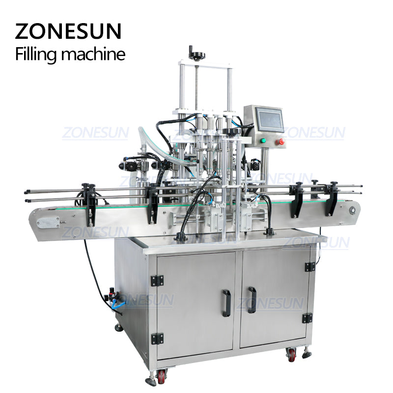 ZONESUN ZS-YT4TZ Automatic 4 Nozzles Piston Liquid Filling Machine