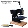 ZONESUN Manual Hot Stamping Machine With Positioning Slider - BEECH WOOD BASE / stamp holder / 110V - BEECH WOOD BASE / stamp holder / 220V
