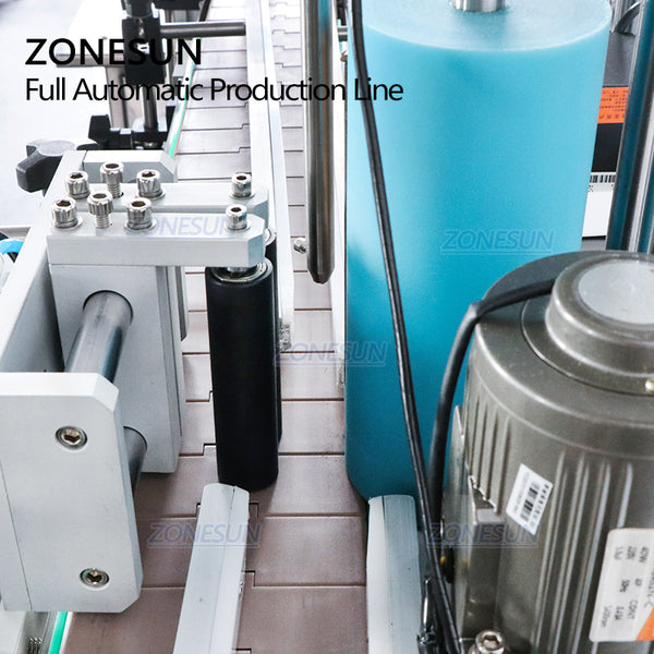 ZONESUN Desktop 4 Heads Liquid Filling Capping And Round Bottle Labeling Machine