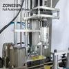 Máquina de llenado y tapado de líquidos en pasta estilo F ZONESUN con alimentador de tapas
